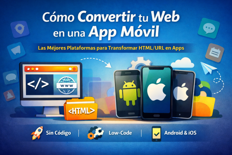 Cómo convertir una web HTML o una URL en una app móvil (Android e iOS)