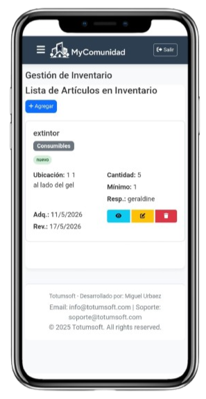 Gestión de inventario