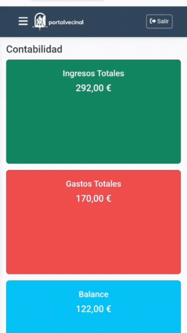 Contabilidad en PortalVecinal